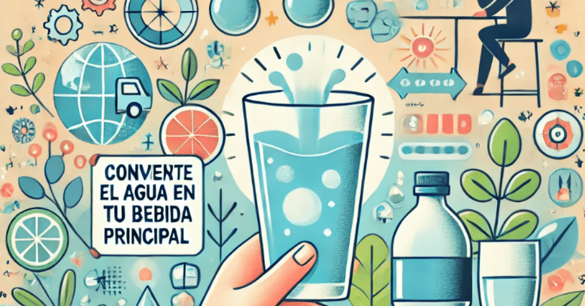Convierte el agua en tu bebida principal