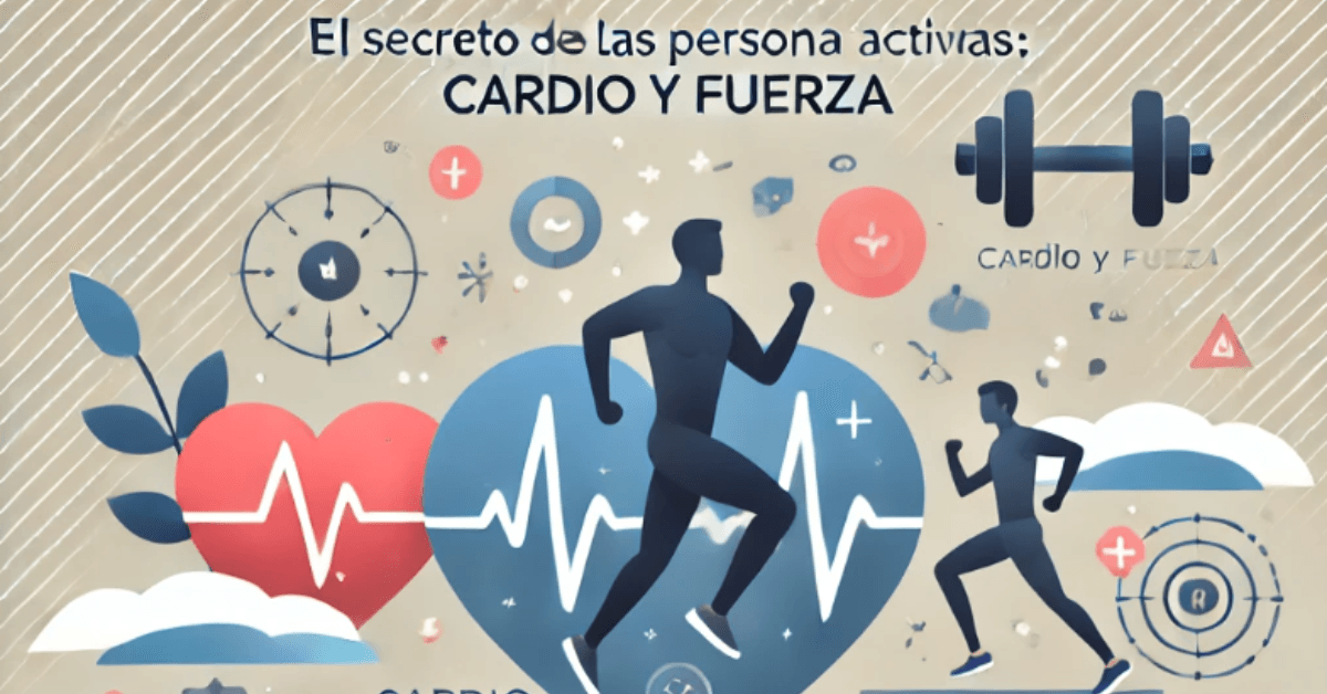 El secreto de las personas activas cardio y fuerza