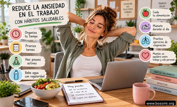 Persona haciendo una pausa para gestionar la ansiedad en el trabajo